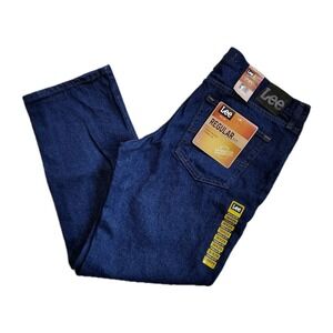 Lee Jeans Mens Legendary Regular Fit Straight Leg 36x29 Pepper Prewash Dark Blue